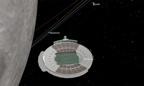 La NASA llena el sistema solar de... ¡campos de fútbol!