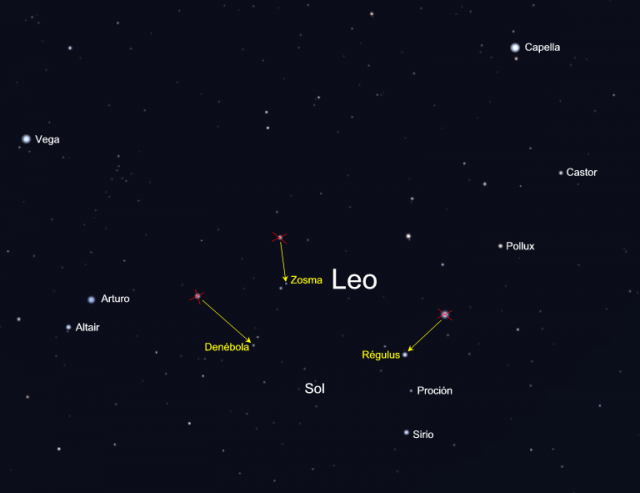  La constelación de Leo y sus alrededores desde los planetas de Trappist-1