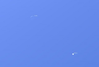 Venus y la Luna el 21 junio de 2017