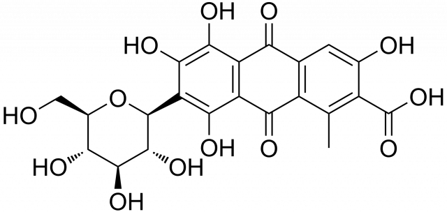 Fórmula del ácido carmínico