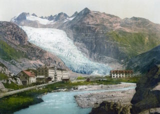 El glaciar del Ródano a finales del siglo XIX