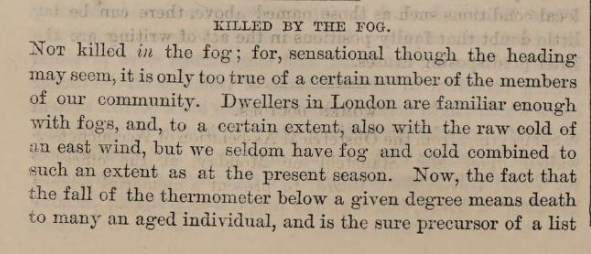 Killed by the Fog, en la Gazette