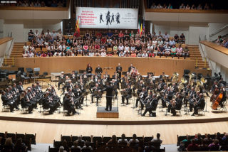 Banda de Municipal de València en una sala de conciertos.